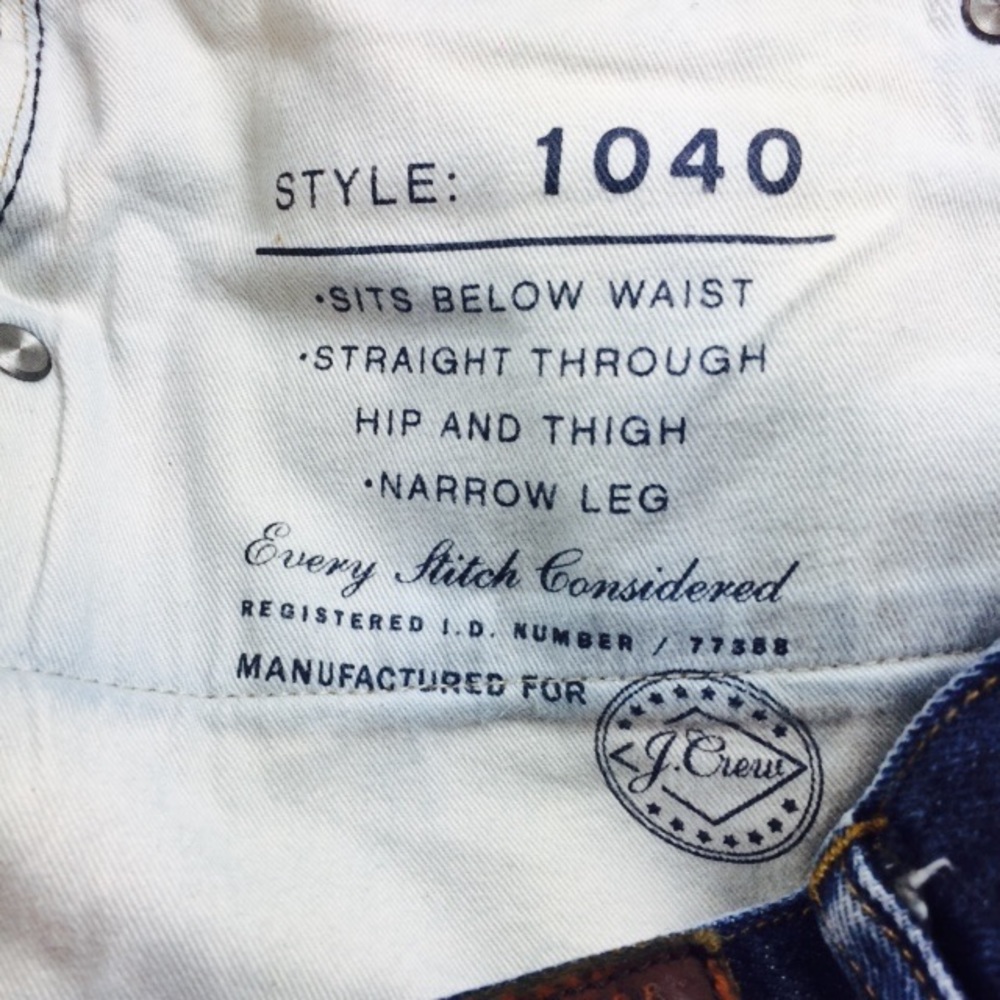 J.Crew 1040 Men's Slim Jeans Japanese Denim 34x30 - Picture 6 of 7